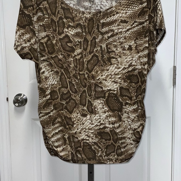 Brown and Tan Animal Print Top - Picture 3 of 10